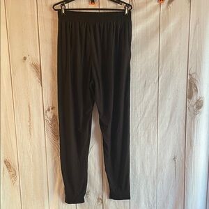 Womens Pants Jogger Stretch Knit Cuff Sweatpants Pocket Black Pants 2XL Plus